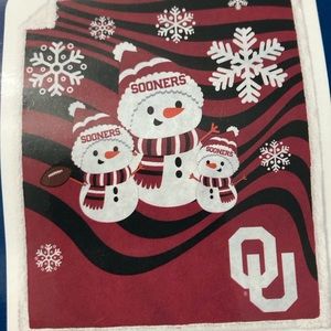 Oklahoma Sooners Sherpa Holiday Blanket Retails for $60